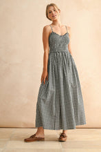 Load image into Gallery viewer, D5019 GINGHAM PRINT LONG DRESS MIOU MUSE 
