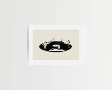 Load image into Gallery viewer, Skate Session on Vinyl Record Minimal Art Print Tumbleweed Design Studio 
