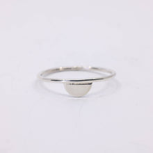Load image into Gallery viewer, Dainty Half Moon Ring in Sterling Silver The Land of Salt 
