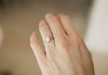Load image into Gallery viewer, Pink Opal Oval Ring in Gold Filled The Land of Salt 
