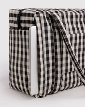 Load image into Gallery viewer, Small Cloud Carry-On - Black And Cream Gingham Baggu 
