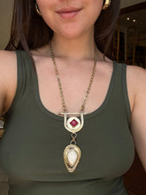Load image into Gallery viewer, Pink Jade and Howlite Necklace Fossil and Hide 
