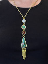 Load image into Gallery viewer, Parrot Wing Chrysocolla Necklace Fossil and Hide 
