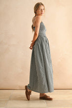 Load image into Gallery viewer, D5019 GINGHAM PRINT LONG DRESS MIOU MUSE 
