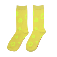 Load image into Gallery viewer, Crew Socks - Celeste in Sunny Yellow &amp; Neon Jenny Pennywood 
