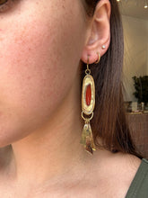 Load image into Gallery viewer, Czech Glass Earrings Fossil and Hide 
