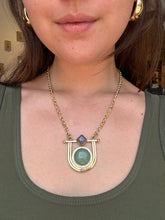 Load image into Gallery viewer, Agate and Green Aventurine Necklace Fossil and Hide 
