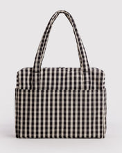 Load image into Gallery viewer, Cloud Carry-On - Black And Cream Gingham Baggu 
