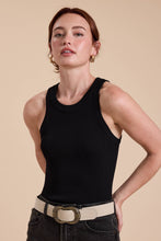 Load image into Gallery viewer, MMT1242 CLASSIC RIBBED TANK TOP MIOU MUSE L BLACK 
