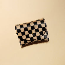 Load image into Gallery viewer, Cardholder - Tan Checkered Hair on Hide Primecut 
