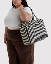 Load image into Gallery viewer, Small Cloud Carry-On - Black And Cream Gingham Baggu 

