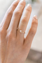 Load image into Gallery viewer, Rainbow Moonstone Stacking Ring in Gold Filled The Land of Salt 

