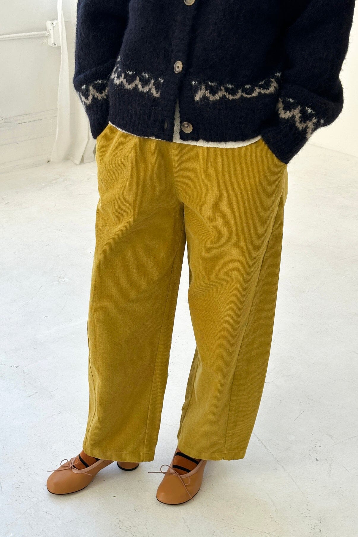 Corduroy Arc Pant - Mustard Le Bon Shoppe 