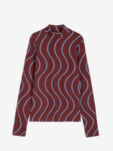 Load image into Gallery viewer, Psicodelic stripes all over turtleneck  top
