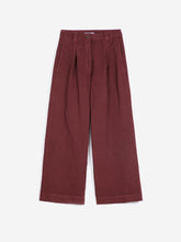 Load image into Gallery viewer, Pleated twill wide-leg pants
