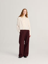 Load image into Gallery viewer, Pleated twill wide-leg pants
