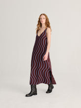 Load image into Gallery viewer, Psicodelic Stripes all over fluid dress
