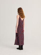 Load image into Gallery viewer, Psicodelic Stripes all over fluid dress
