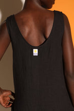 Load image into Gallery viewer, BASIC LINEN SHIFT DRESS BLACK LF MARKEY 
