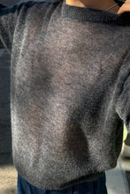 Load image into Gallery viewer, Cecile Crew Neck Mohair Sweater - Charcoal
