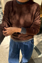 Load image into Gallery viewer, Cecile Crew Neck Mohair Sweater - Espresso
