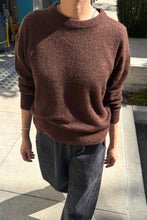 Load image into Gallery viewer, Cecile Crew Neck Mohair Sweater - Espresso
