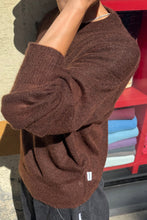 Load image into Gallery viewer, Cecile Crew Neck Mohair Sweater - Espresso
