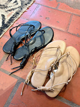 Load image into Gallery viewer, Wrap sandal tan Soleil sea 
