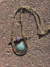 Load image into Gallery viewer, Agate and Green Aventurine Necklace Fossil and Hide 

