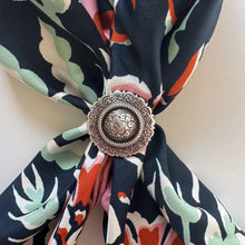 Load image into Gallery viewer, Concho Scarf Slide | Dainty Rose Last Chance Textiles 

