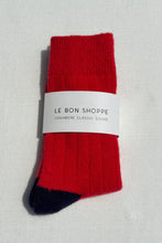 Load image into Gallery viewer, CLASSIC CASHMERE SOCKS - POPPY RED Le Bon Shoppe 
