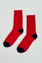 Load image into Gallery viewer, CLASSIC CASHMERE SOCKS - POPPY RED Le Bon Shoppe 

