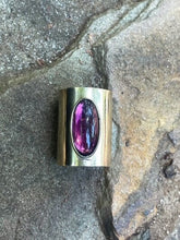 Load image into Gallery viewer, Amethyst Glass Bandana Slide Fossil and Hide 
