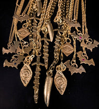 Load image into Gallery viewer, Fossil and Hide Halloween necklace Maelu Designs 
