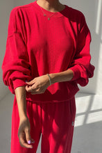 Load image into Gallery viewer, Pointelle Core Sweatshirt - Red Apple Le Bon Shoppe 
