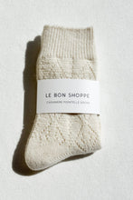 Load image into Gallery viewer, CASHMERE POINTELLE SOCKS - CREAM Le Bon Shoppe 
