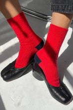 Load image into Gallery viewer, CLASSIC CASHMERE SOCKS - POPPY RED Le Bon Shoppe 
