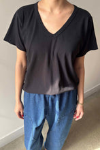 Load image into Gallery viewer, Organic Cotton La Vie Tee - True Black Le Bon Shoppe 
