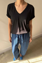 Load image into Gallery viewer, Organic Cotton La Vie Tee - True Black Le Bon Shoppe 

