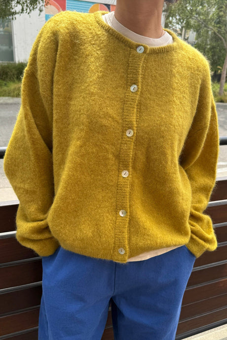 LEILA MOHAIR CARDIGAN - Bistro Yellow Le Bon Shoppe 