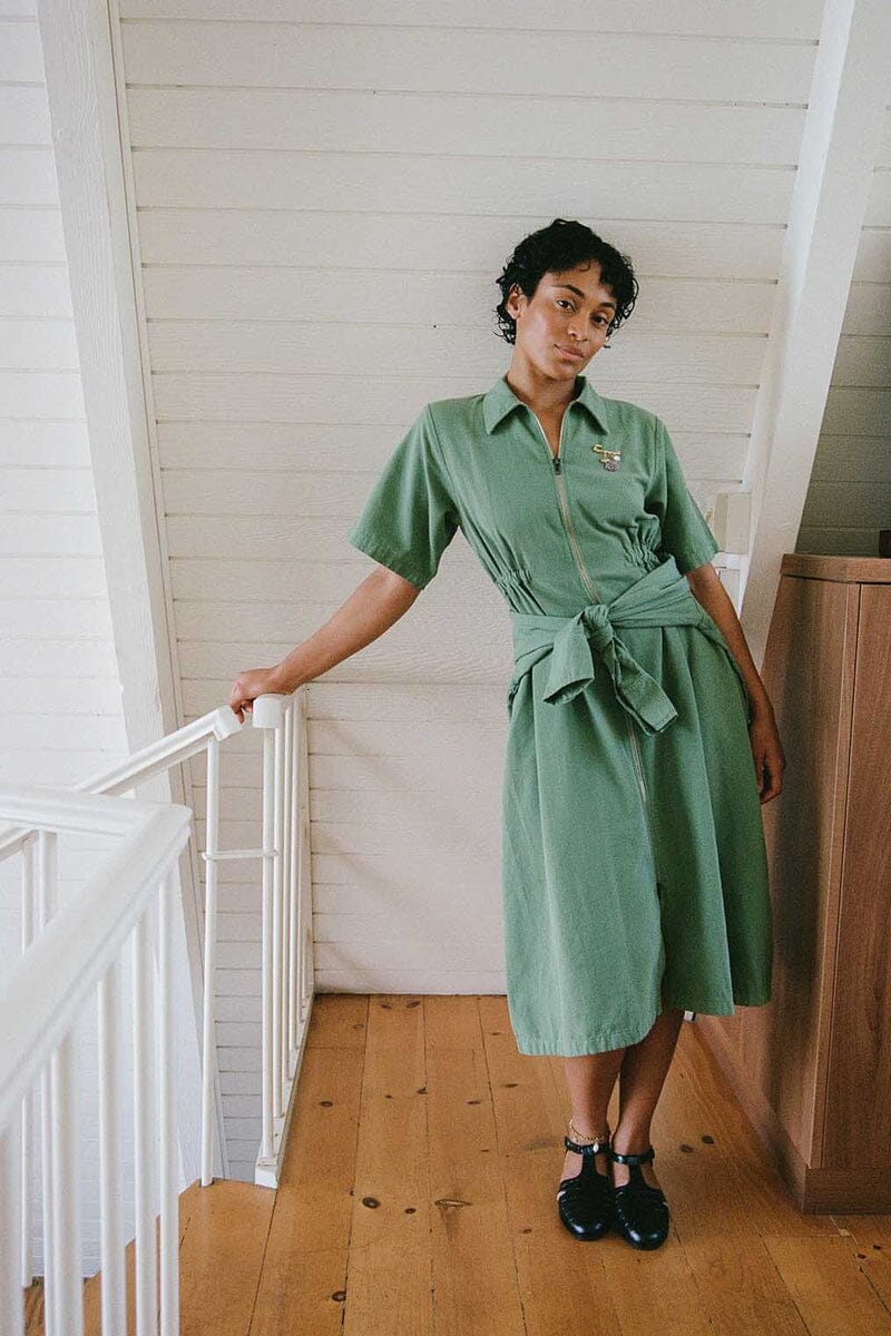 Long Utility Dress - Seaglass Maelu Designs Long Utility Dress - Seaglass Maelu Designs