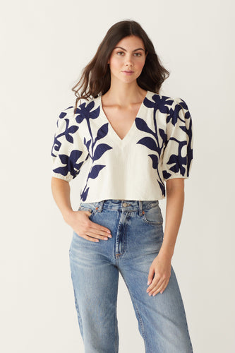 Indigo Matisse Blouse Maelu Designs 