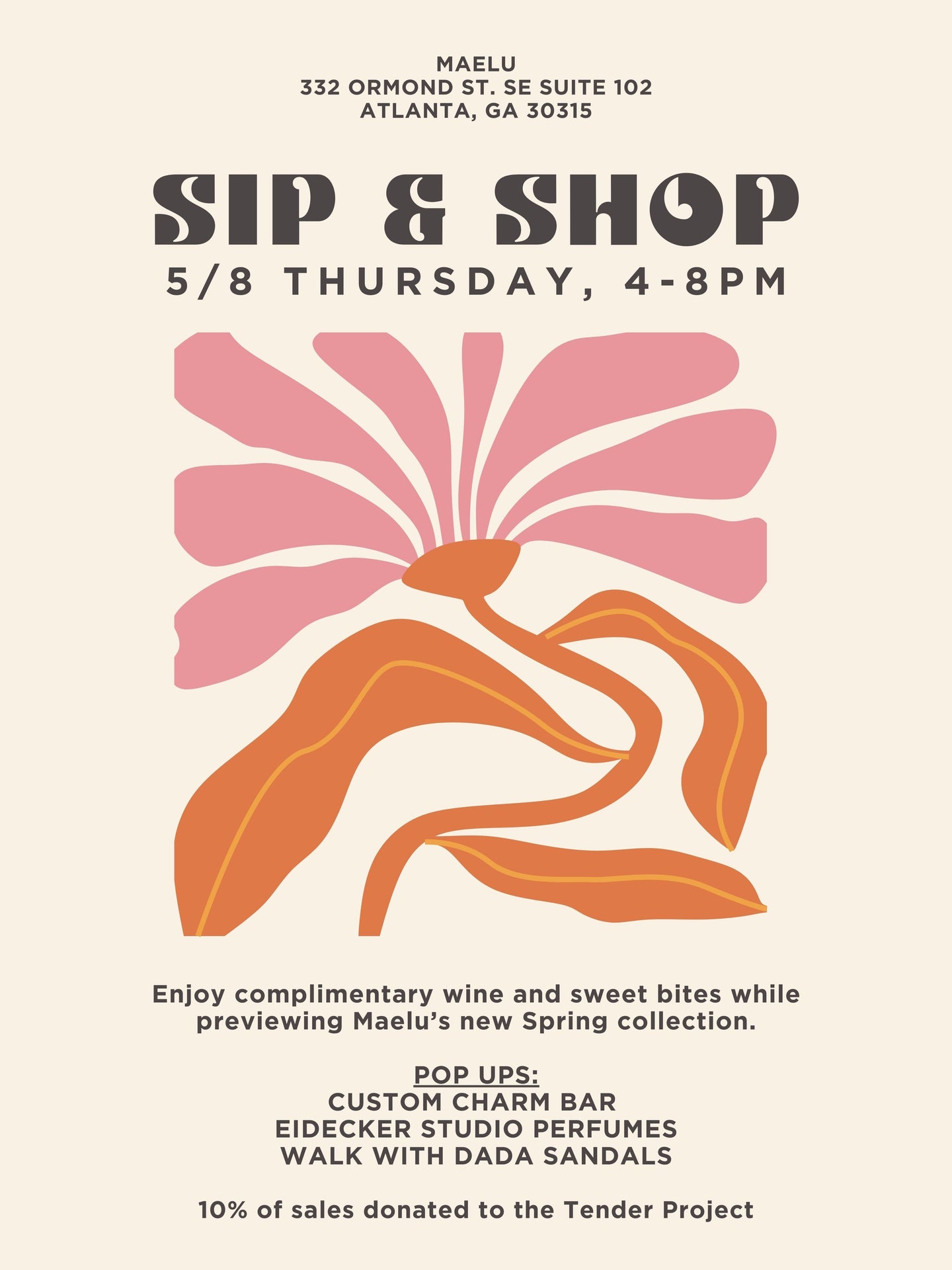 Sip & Shop - MAY 8TH (free to attend) Maelu Designs 