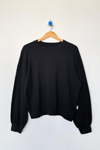 Load image into Gallery viewer, Pointelle Core Sweatshirt - Black Le Bon Shoppe 
