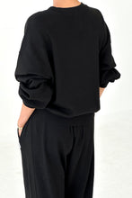 Load image into Gallery viewer, Pointelle Core Sweatshirt - Black Le Bon Shoppe 
