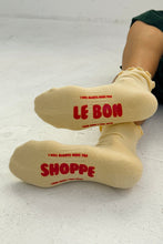 Load image into Gallery viewer, RUFFLED HUGGER CREW SOCKS- Banana Cream Le Bon Shoppe 
