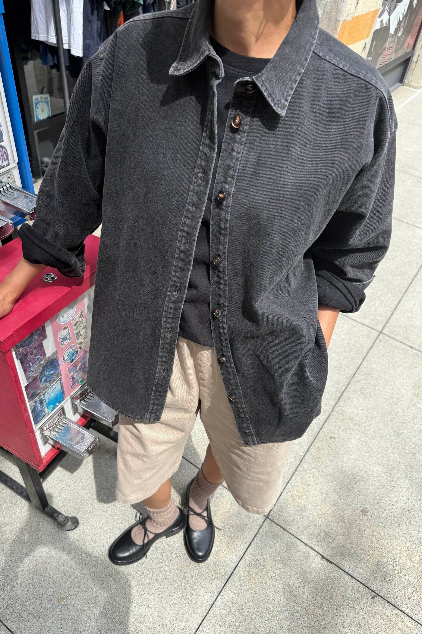 THEO JACKET - BLACK DENIM Le Bon Shoppe 