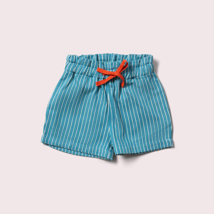 Horizon Blue Striped By The Sea Twill Shorts Little Green Radicals 