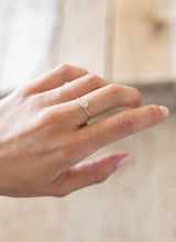 Load image into Gallery viewer, Dainty Half Moon Ring in Sterling Silver The Land of Salt 
