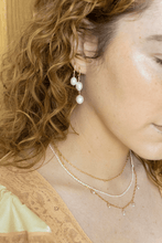 Load image into Gallery viewer, Double Pearl Hoops May Martin 
